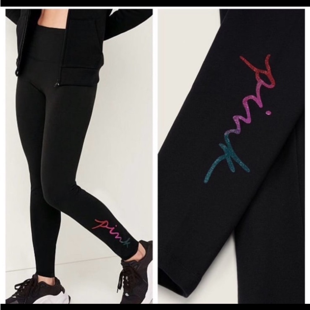 NWT VS PINK GRADIENT GLITTER SCRIPT LOGO SET - Picture 5 of 9